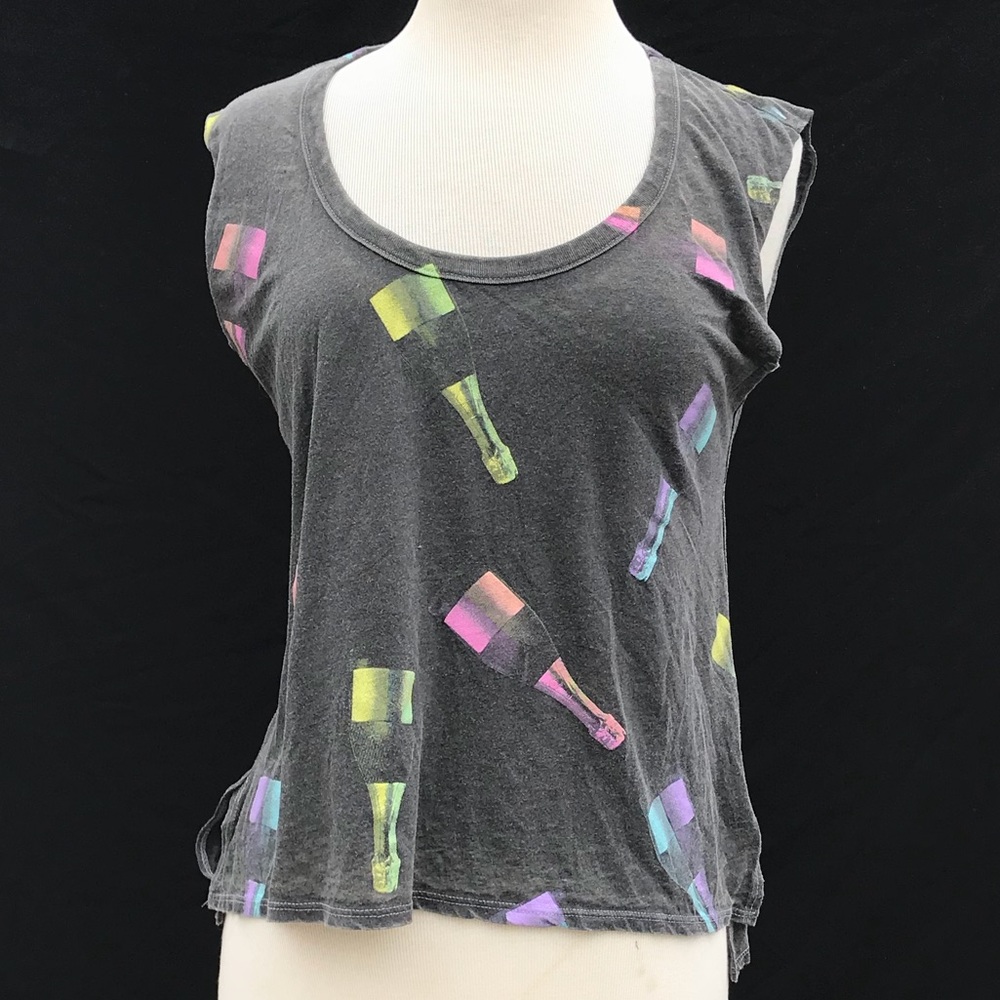 Chaser: Colorful Champagne Vintage Black Tank